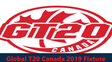 Global T20 Canada - GT20 Schedule - GT20 Fixture 2020
